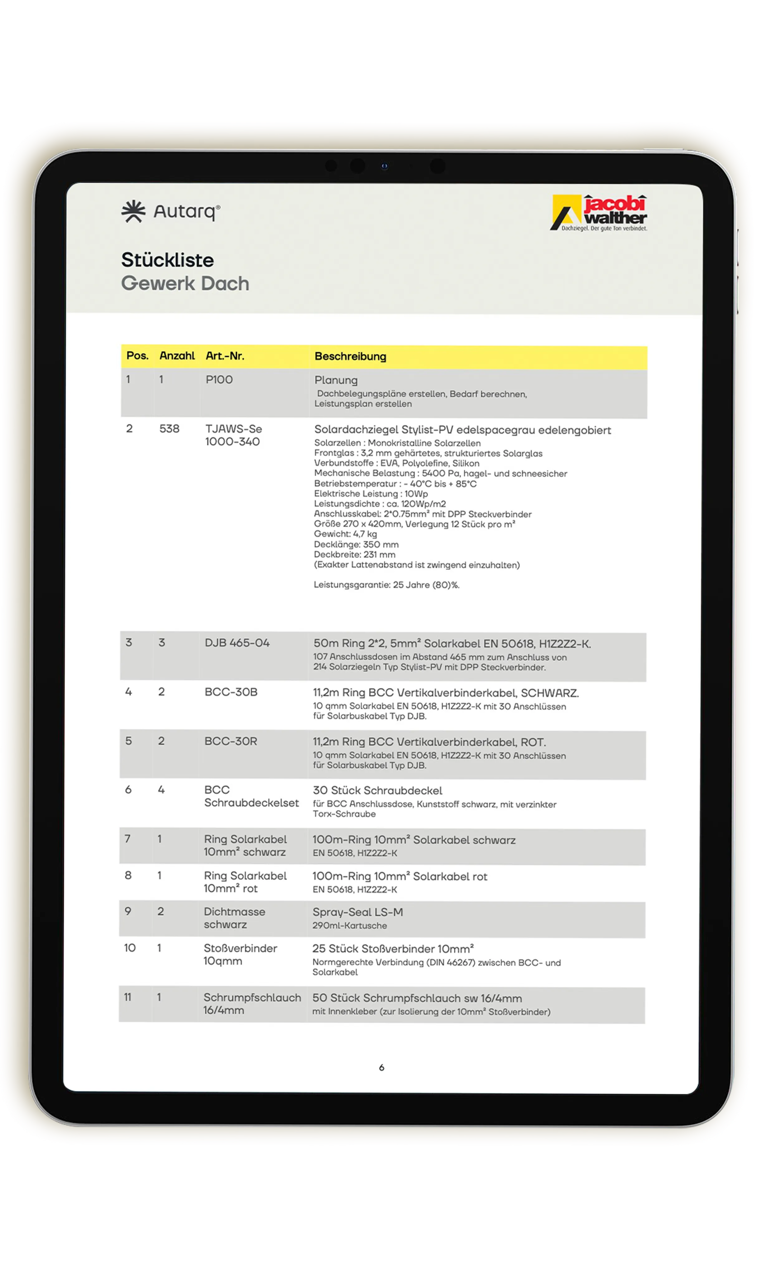 Screenshot of the Autarq planning tool